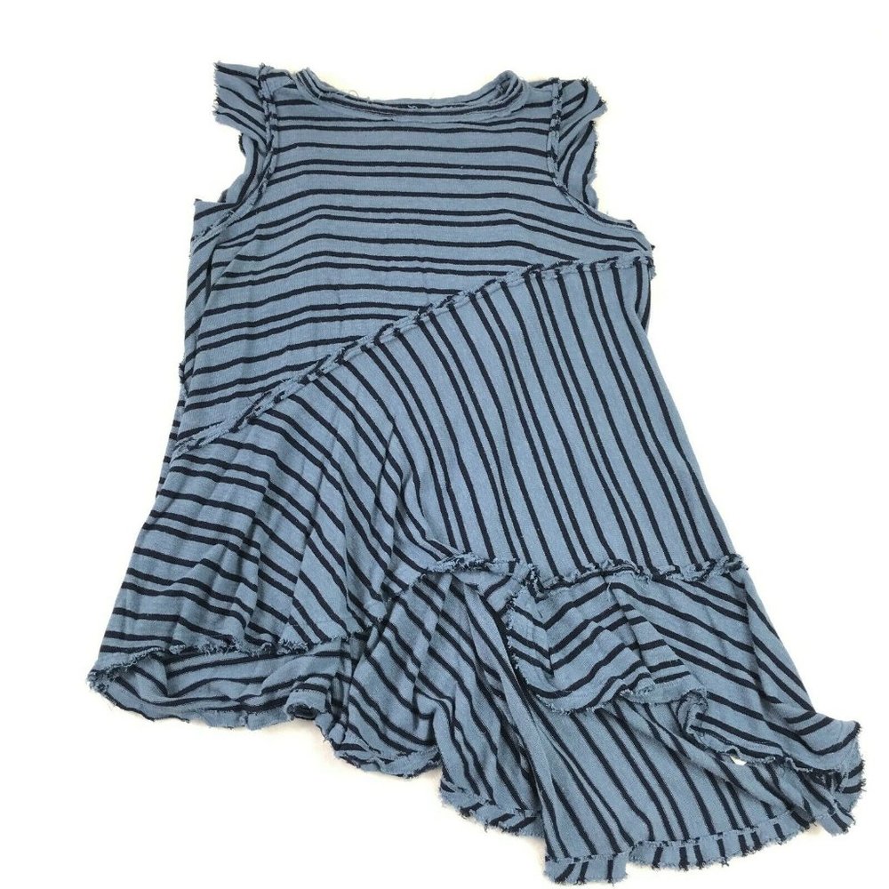 Free People Womens Knit Top Sleeveless Between The Lines Striped Tunic L Large